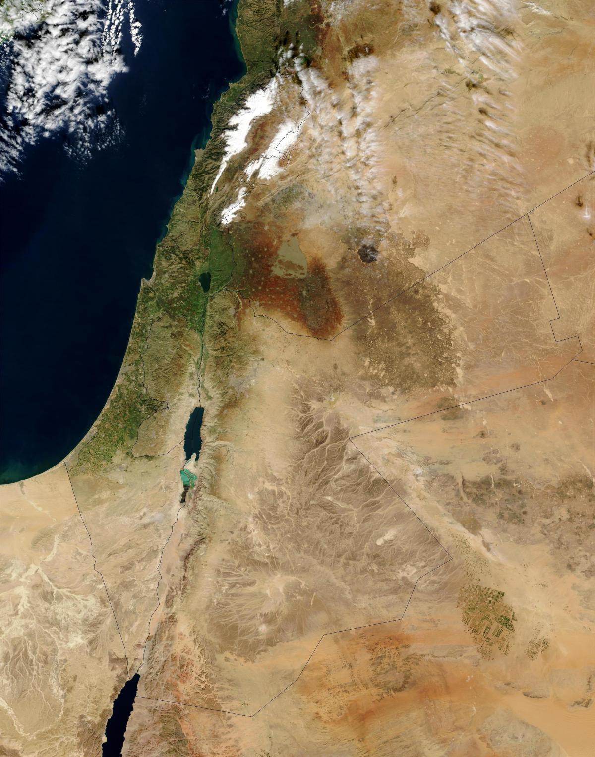 žemėlapis izraelio palydovinės 