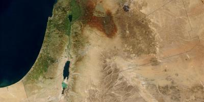 Žemėlapis izraelio palydovinės 