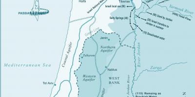 Žemėlapis izraelio upės
